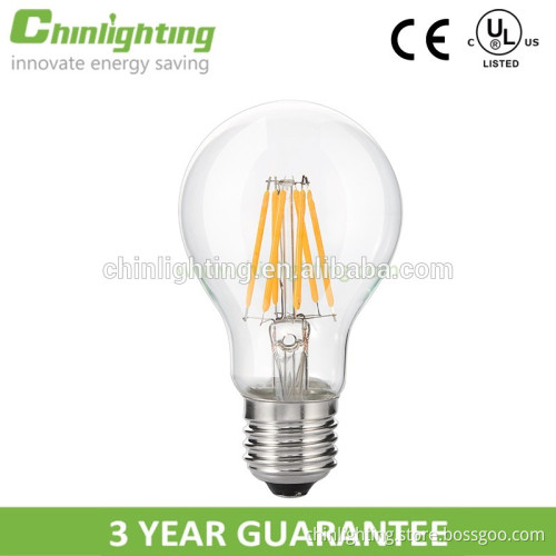 LED filament bulb A19 A60 Edison light bulb UL CE RoHs approval
